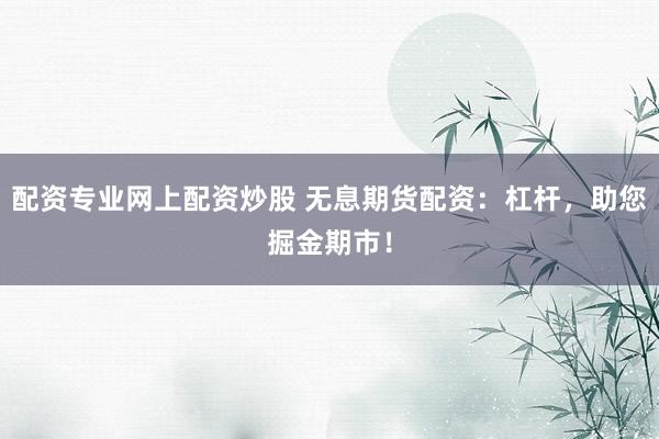 配资专业网上配资炒股 无息期货配资：杠杆，助您掘金期市！