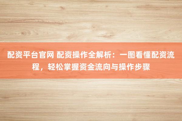 配资平台官网 配资操作全解析：一图看懂配资流程，轻松掌握资金流向与操作步骤