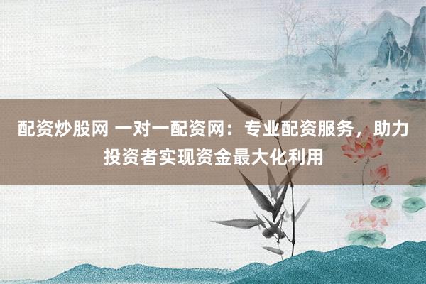 配资炒股网 一对一配资网：专业配资服务，助力投资者实现资金最大化利用