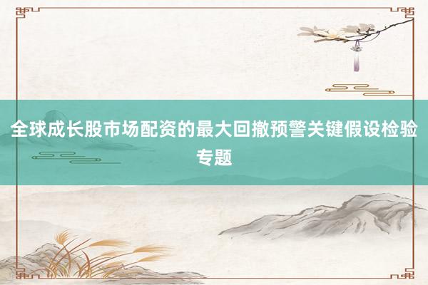 全球成长股市场配资的最大回撤预警关键假设检验专题