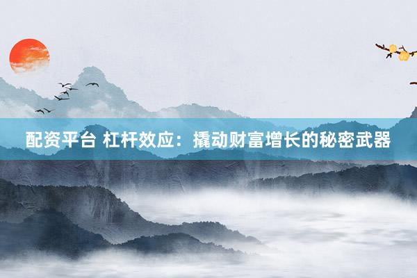 配资平台 杠杆效应：撬动财富增长的秘密武器